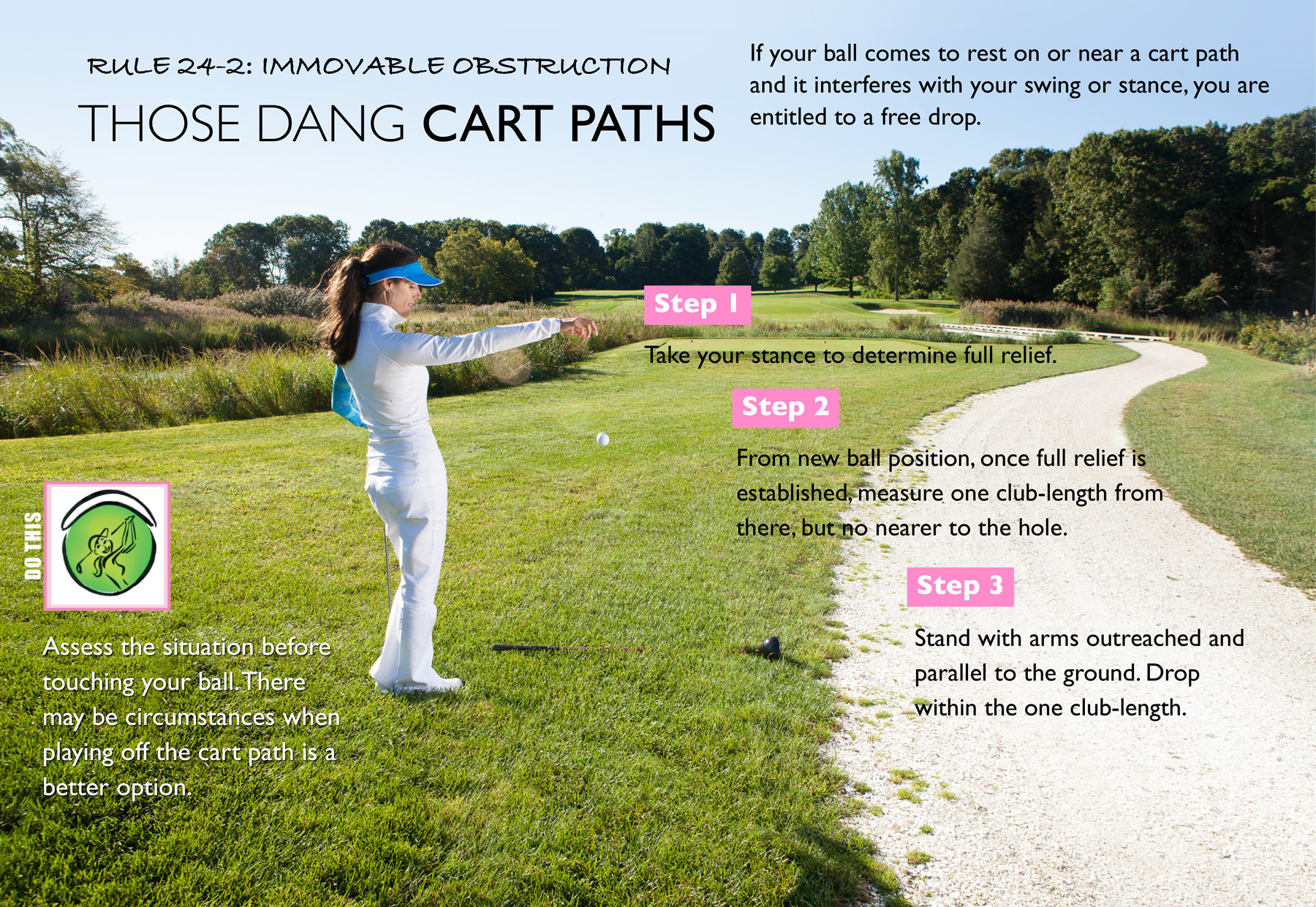 Rules of Golf » Cart Path Relief | More Pars with Christina Ricci